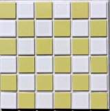 画像: ハイカラー　２３ミリ角 市松模様　白×黄　お手軽タイプ